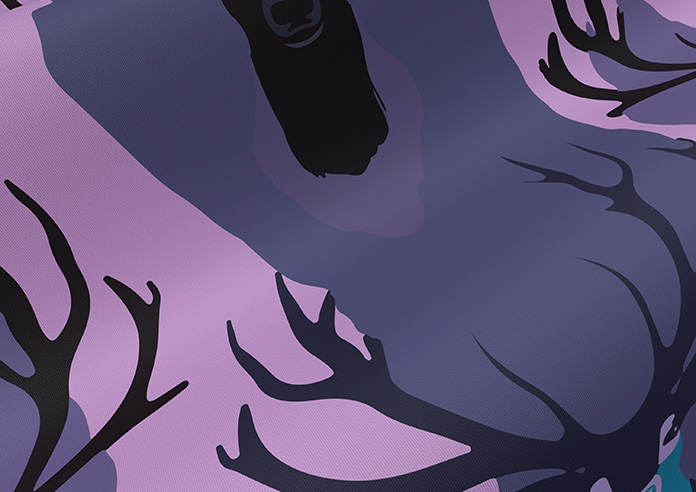 Bold Stags, Purple - Twist&Fit Roller Blind - Image 4